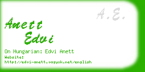 anett edvi business card